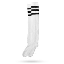 Chaussette american socks hautes, blanche avec trois rayures noires en haut