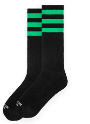Paire de chaussettes haute noire et verte